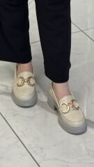 My Fit 1007 Dolce Tokalı Kalın Taban Kadın Ayakkabı