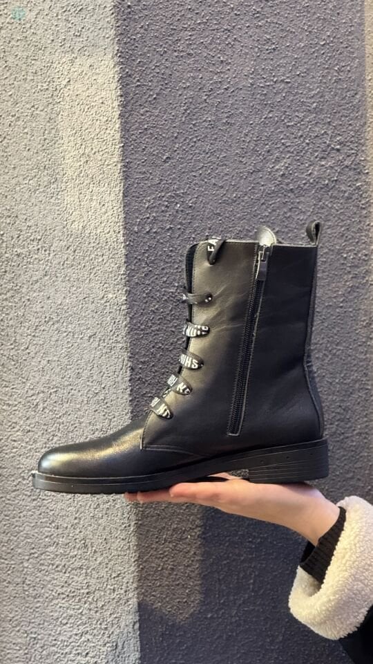 CHARMİA Hakiki Deri Uzun Postal Bot