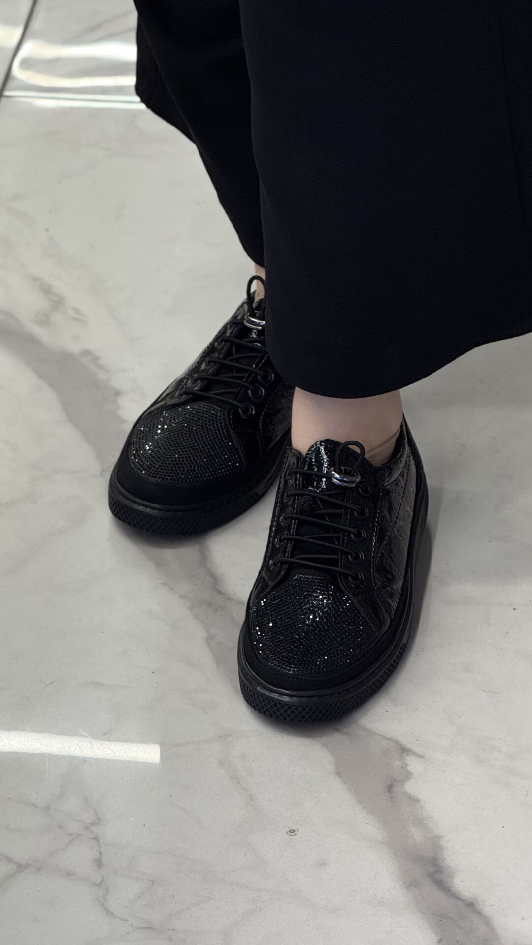 My Fit 1321 Taşlı Lastik Bağcık Kadın Günlük Ayakkabı