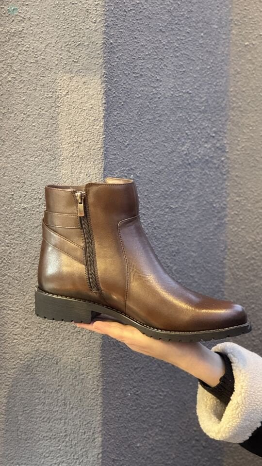 BURÇ 6035 Hakiki Deri Tokalı Bot