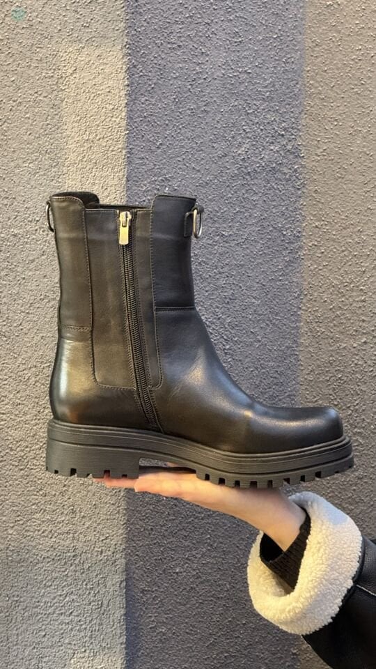 BURÇ 66179 Hakiki Deri Fermuarlı Model Bot