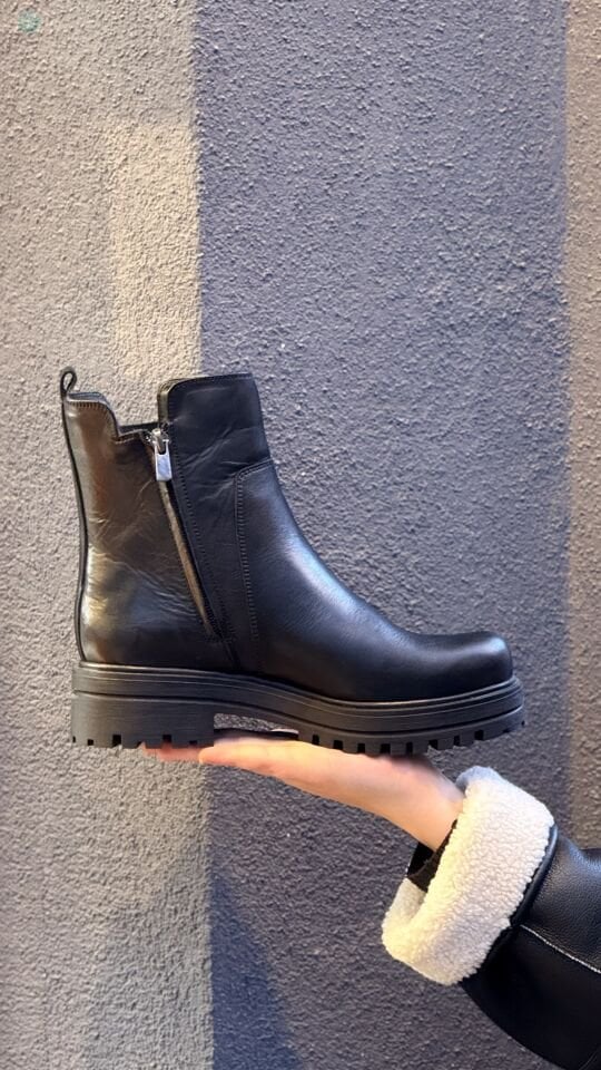 BURÇ 66152 Hakiki Deri Lastik Detay Bot