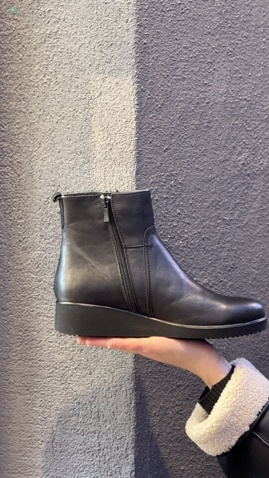 Nehir 1022 Kadın Ortopedik Dolgu Çift Fermuar Ayakkabı