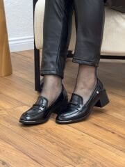 My Fit 415 Kadın Kalın Topuk Demir Toka Ayakkabı