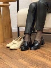 My Fit 415 Kadın Kalın Topuk Demir Toka Ayakkabı