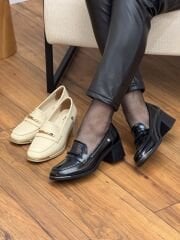 My Fit 415 Kadın Kalın Topuk Demir Toka Ayakkabı