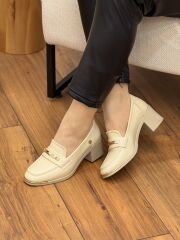 My Fit 415 Kadın Kalın Topuk Demir Toka Ayakkabı