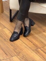 My Fit 750 Kadın Deri Kare Burun Küçük Topuk Ayakkabı