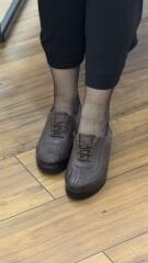 Nehir 1090 Hakiki Deri Ortopedik Dolgu Tabanlı Ayakkabı