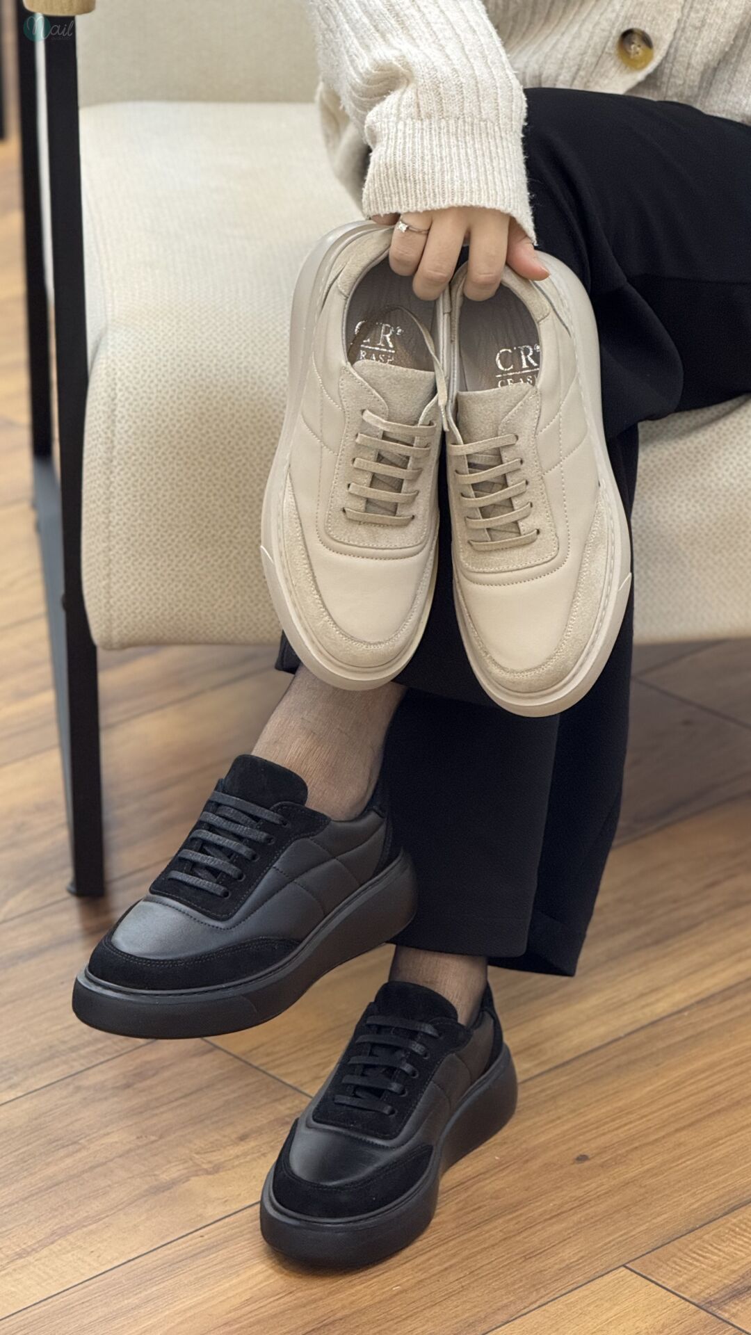 Crash 914 Kadın Deri Düz Taban Ortopedik Ayakkabı