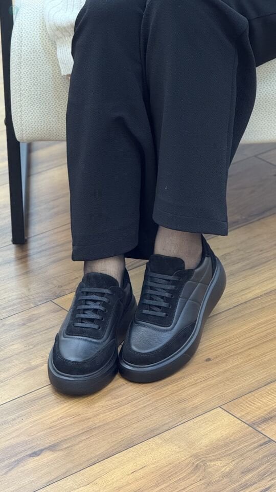 Crash 914 Kadın Deri Düz Taban Ortopedik Ayakkabı