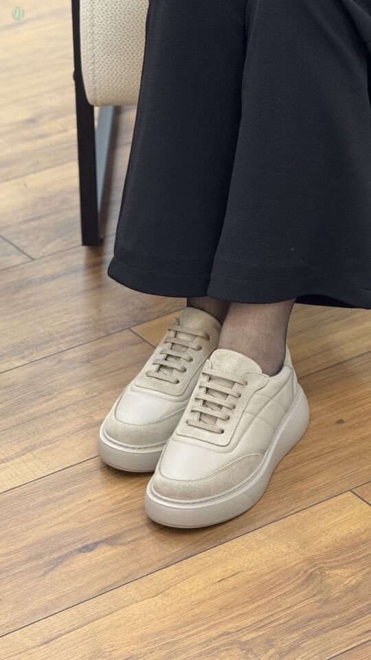 Crash 914 Kadın Deri Düz Taban Ortopedik Ayakkabı