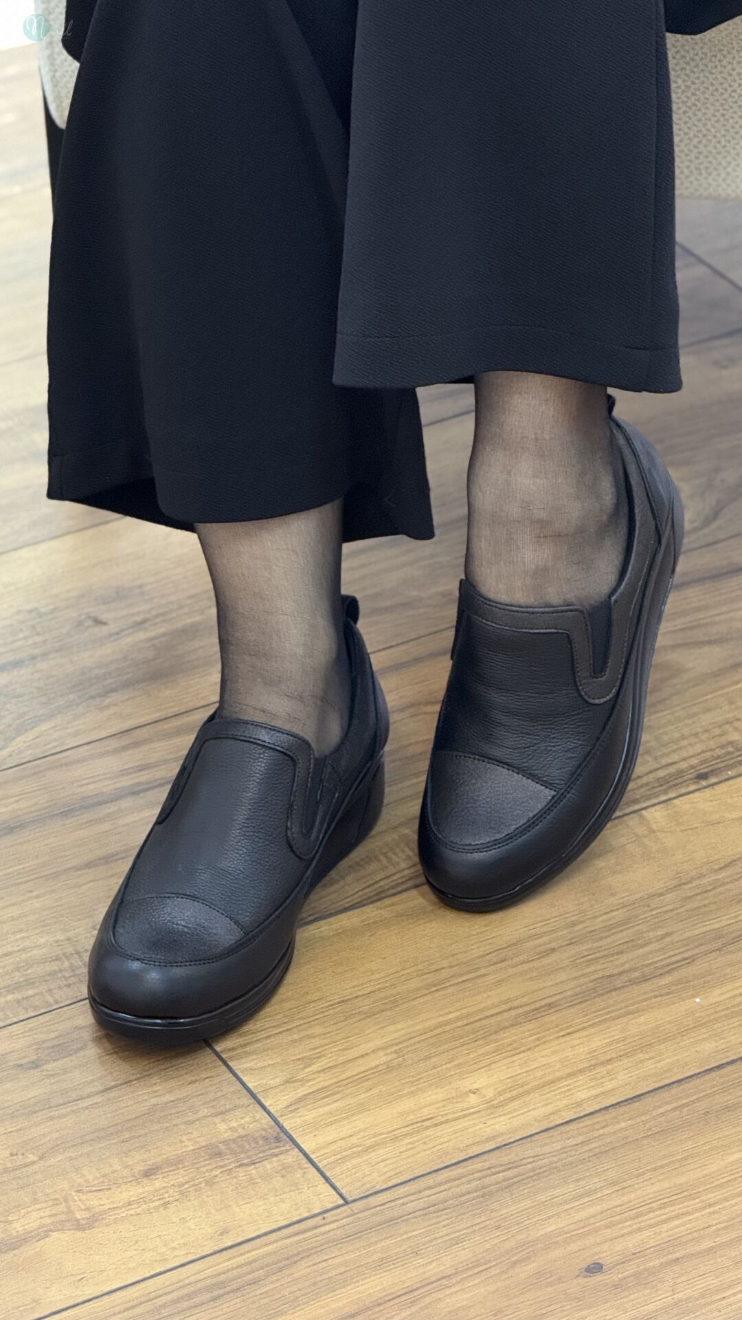 Nehir 1060 Kadın Deri Gümüş Detay Dolgu Ayakkabı