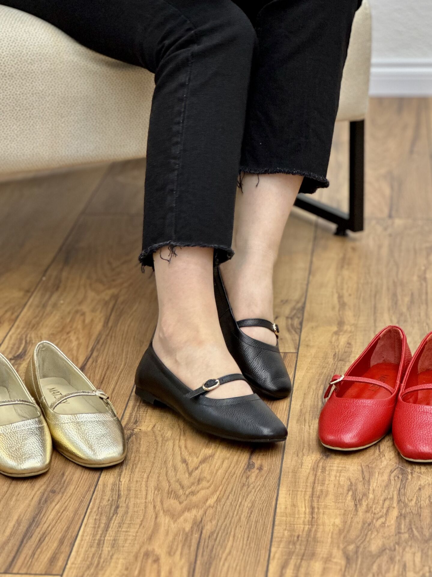 Matsey 3640 Kadın Hakiki Deri Babet