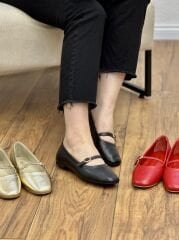 Matsey 3640 Kadın Hakiki Deri Babet