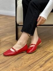 Matsey 3640 Kadın Hakiki Deri Babet