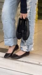 Matsey 3390 Kadın Hakiki Deri Cilt Babet