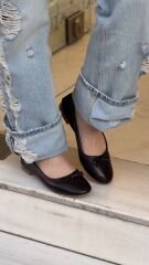 Matsey 3390 Kadın Hakiki Deri Cilt Babet