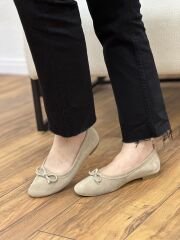 Matsey 3584 Kadın Hakiki Deri Nubuk Babet