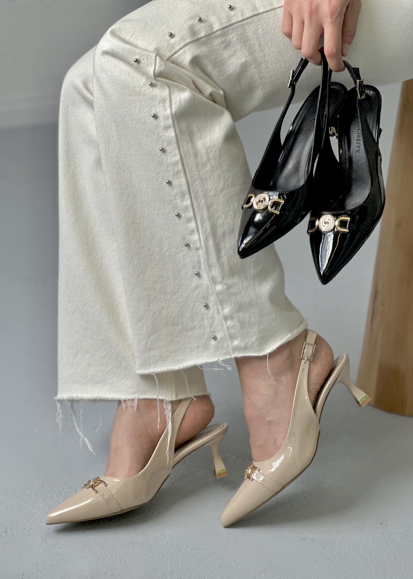 Luci bella 2276 Kadın Toka Detay Kısa Topuk Abiye