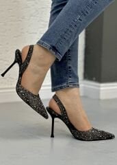 Luci Bella 2158 Kadın Kot Malzeme Taş Detay Abiye