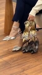 Rose Dedo 4200 Kadın Ayna Model Kurdeleli Abiye Ayakkabı