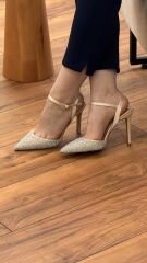 Rose Dedo 330 Kadın Taşlı Arkası Açık Abiye Ayakkabı