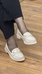 Dissa 1125 Kadın Loafer Siyah Toka Ayakkabı