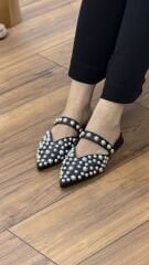 Nail Shoes 786 Kadın Boncuk Detay Terlik